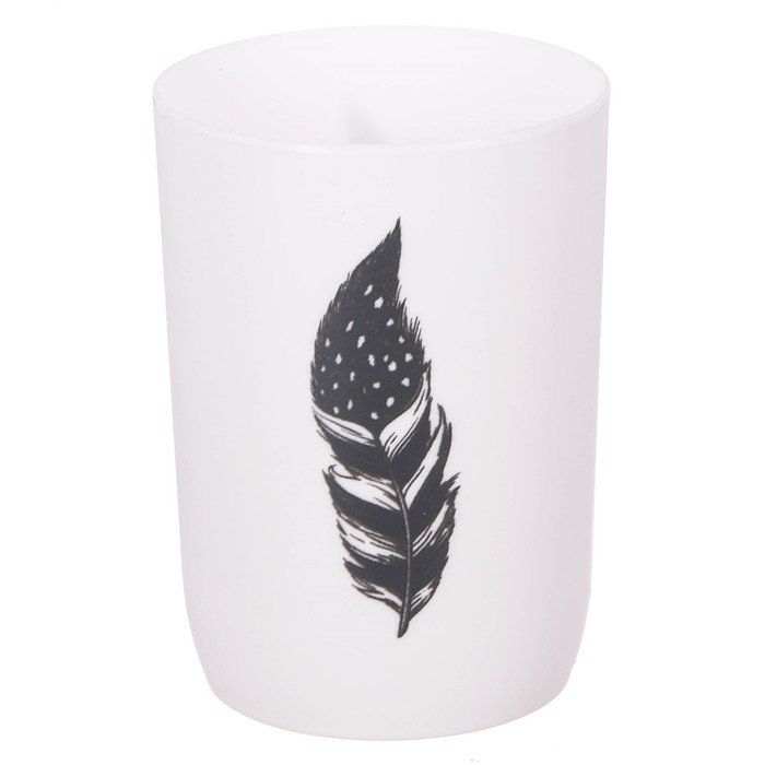 Стакан для зубных щёток «Перо», пластик