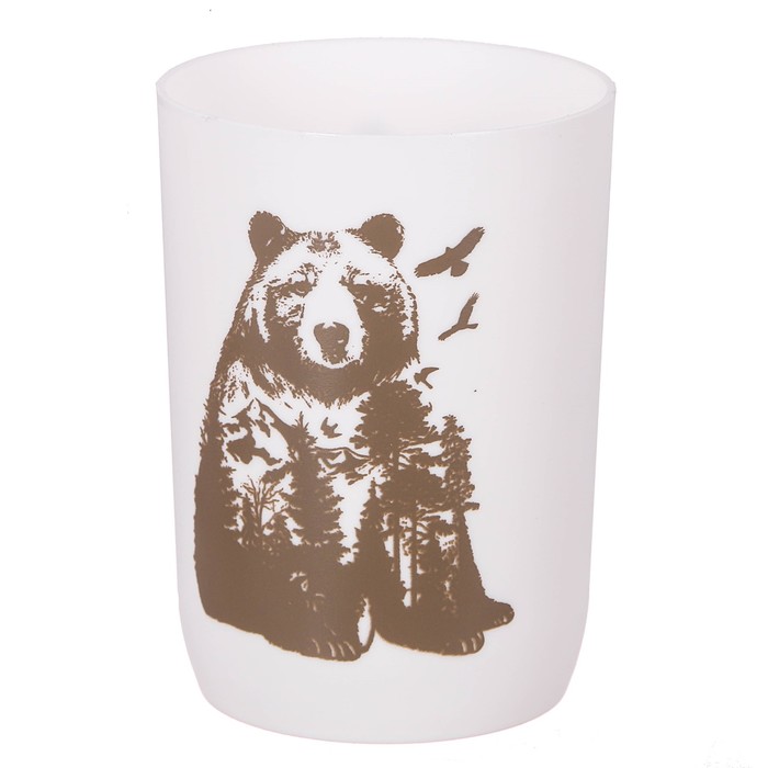 Аксессуары для ванной комнаты стакан "Медведь", пластик