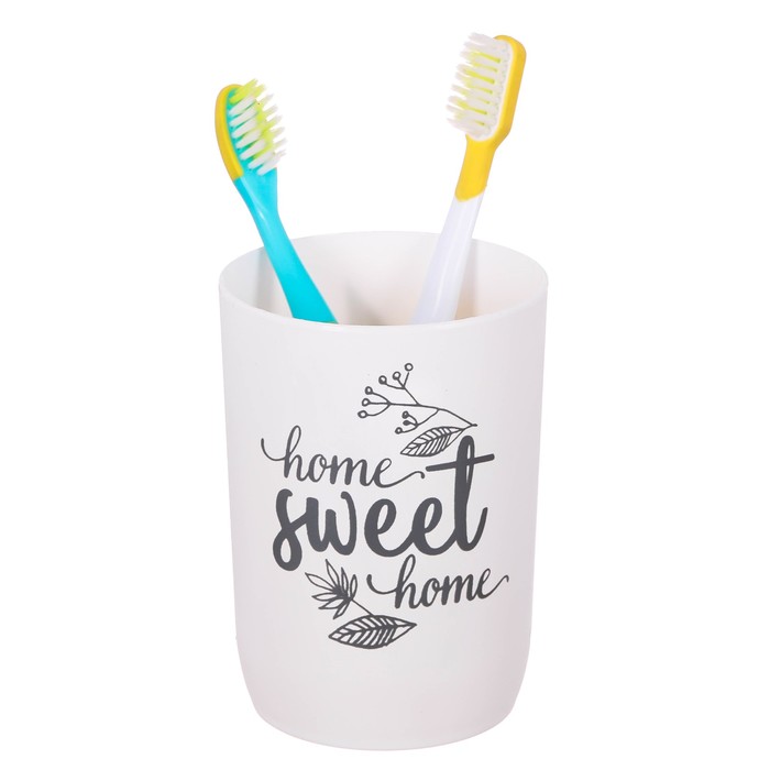 Аксессуары для ванной комнаты стакан "Sweet home", пластик