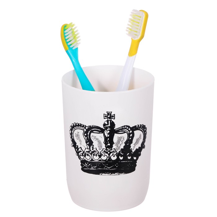 Аксессуары для ванной комнаты стакан "Корона", пластик