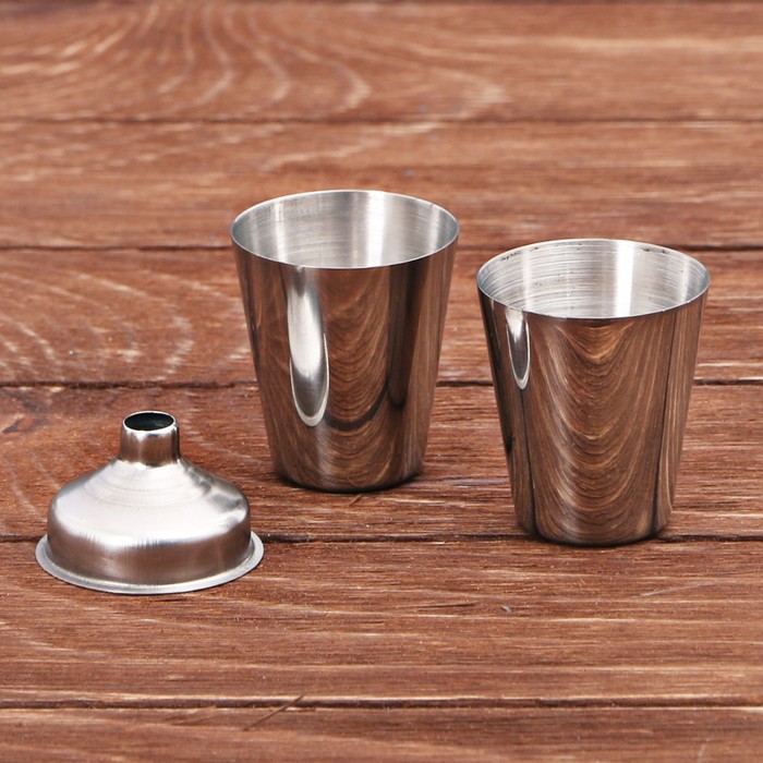 Набор подарочный "Рыбак", фляжка 240 мл, стопки 2 шт., воронка