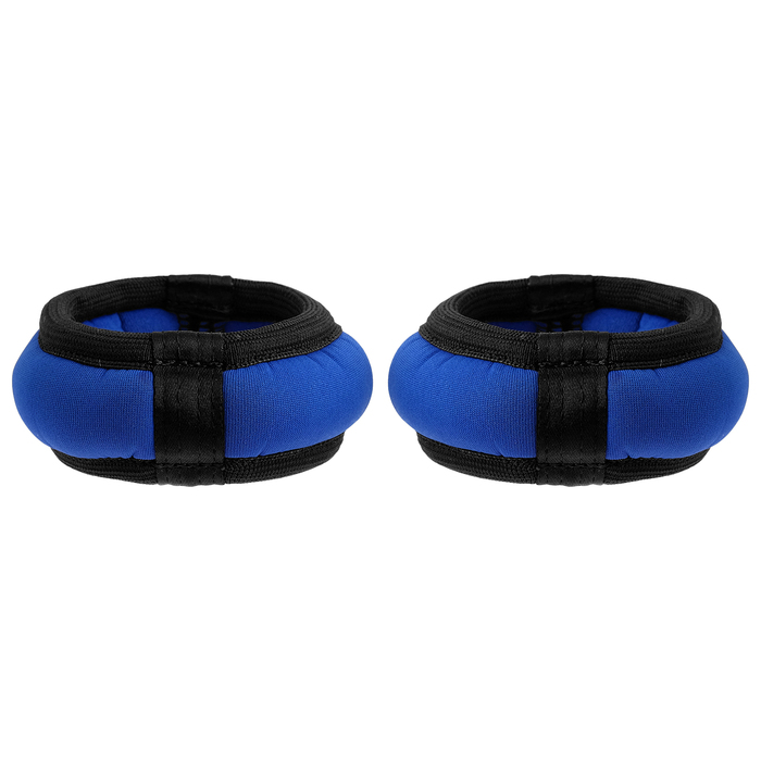 Утяжелители – браслеты неопреновые, дробь, 2х0,1 кг, цвет синий