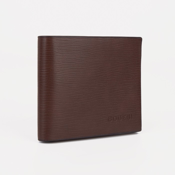 Портмоне мужское, 2 отдела, для кредиток, цвет коричневый