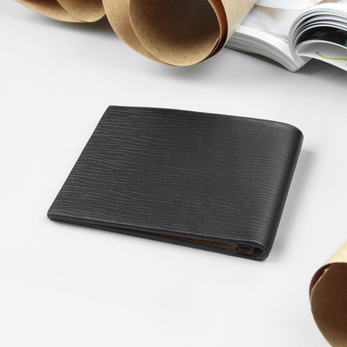 Портмоне мужское, 2 отдела, для кредиток, цвет чёрный