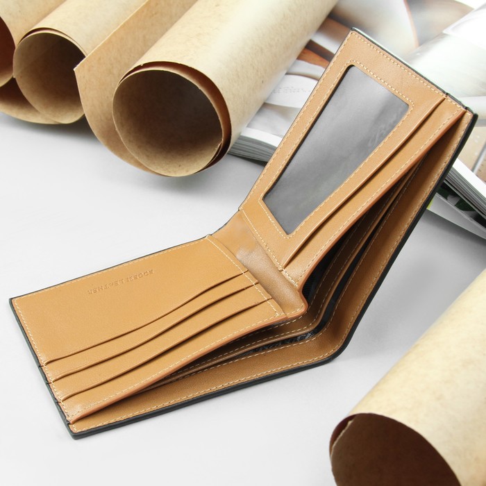 Портмоне мужское, 2 отдела, для кредиток, цвет чёрный