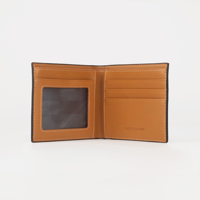 Портмоне мужское, 2 отдела, для кредиток, цвет чёрный