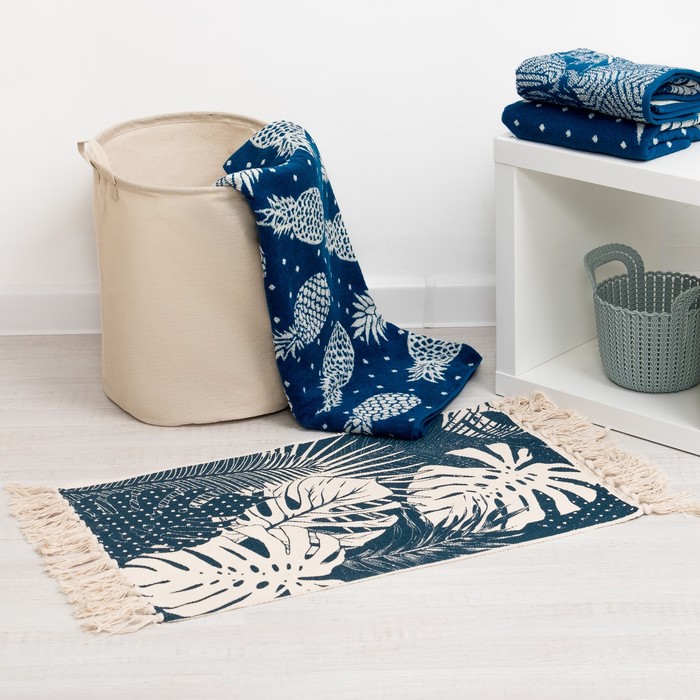 Коврик "Листья" 70х45 см, 100% хлопок