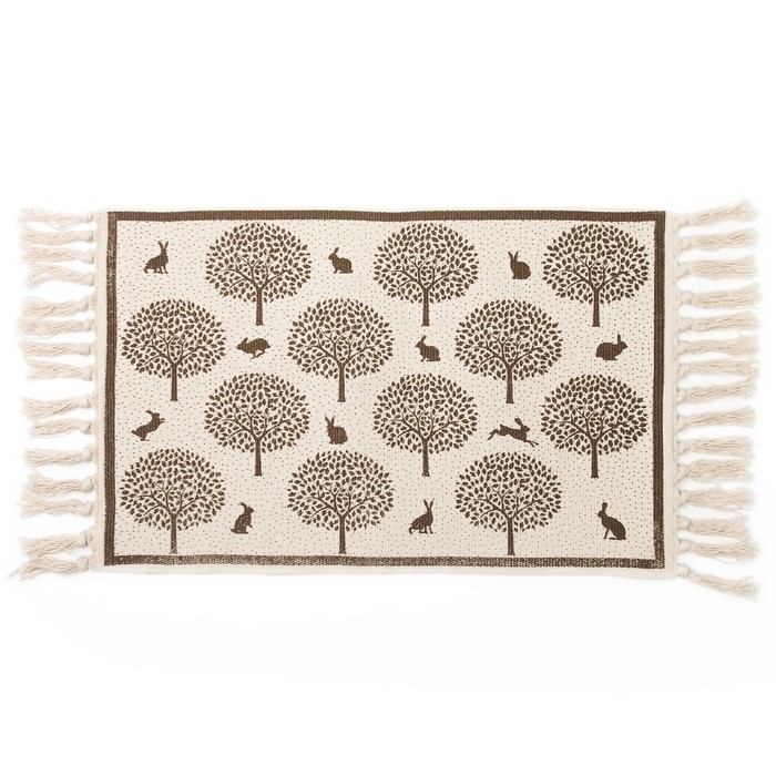 Коврик "Деревья" 70х45 см, 100% хлопок