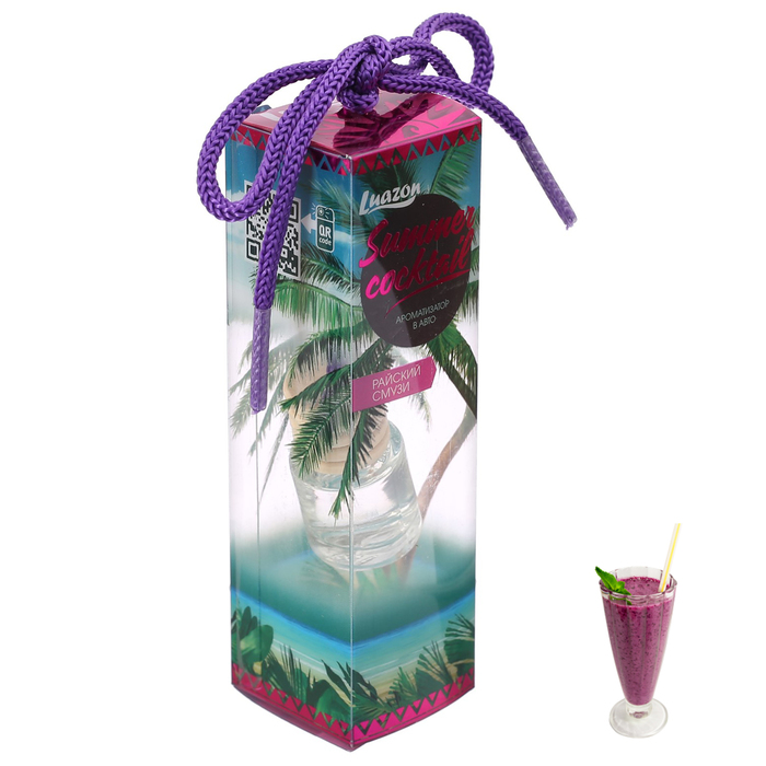 Ароматизатор подвесной в бутыльке Летние коктейли "Райский смузи"