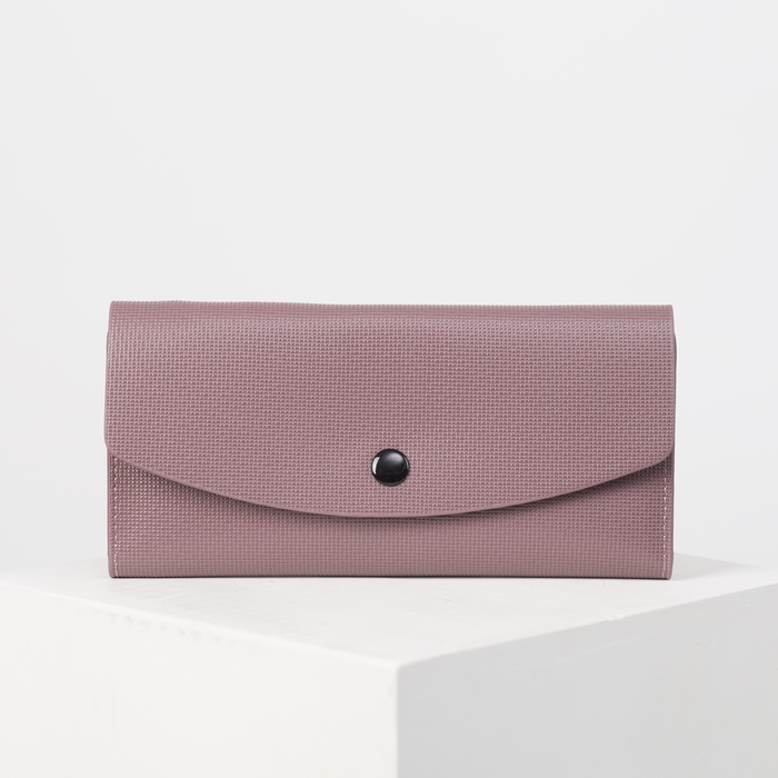 Кошелёк женский, 2 отдела, для кредиток, для монет, цвет пудровый