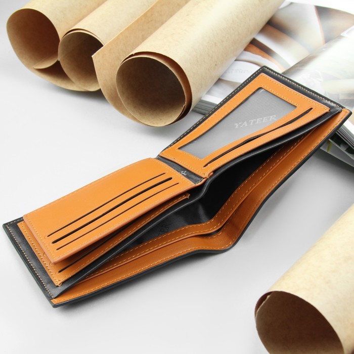 Портмоне мужское, 2 отдела, для кредиток, цвет чёрный