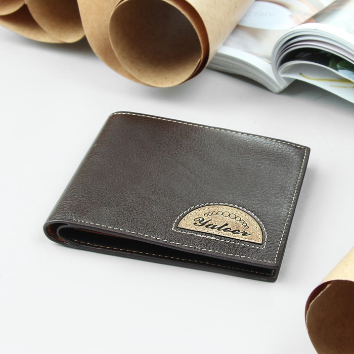 Портмоне мужское, 2 отдела, для кредиток, цвет коричневый