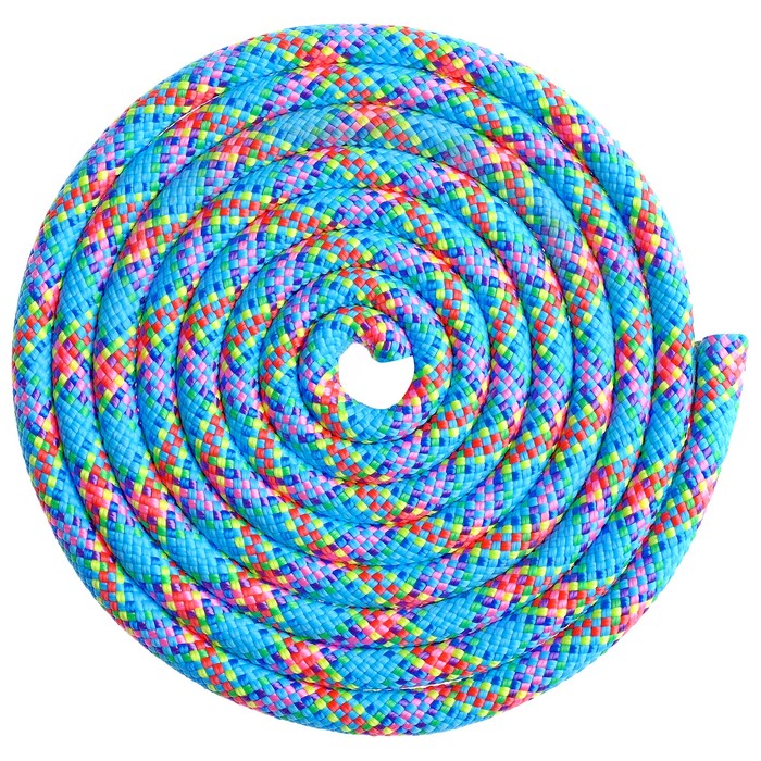 Скакалка гимнастическая 2,5 м утяжеленная 150г, цвет мультицвет