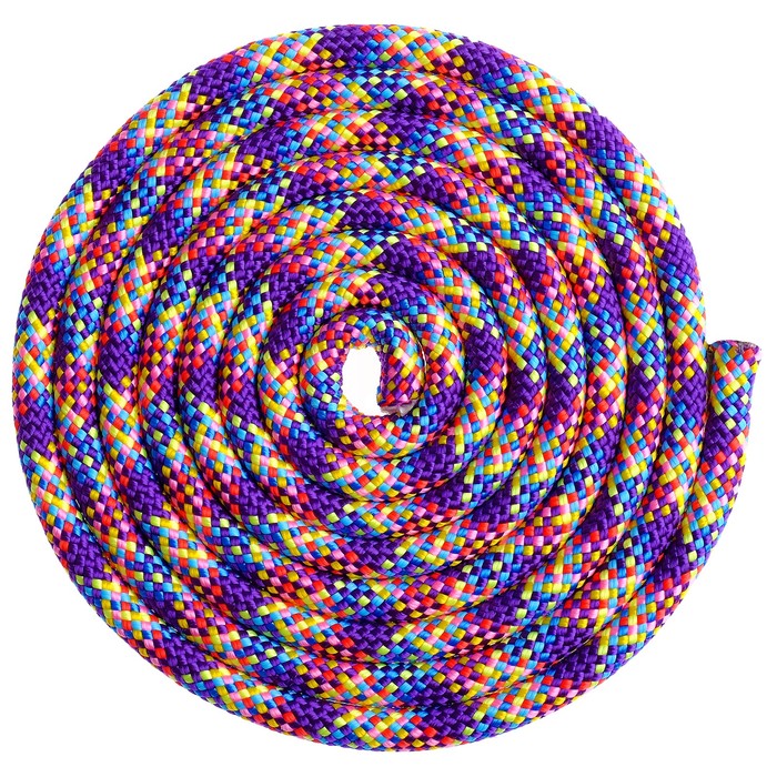 Скакалка гимнастическая 2,5 м утяжеленная 150г, цвет мультицвет