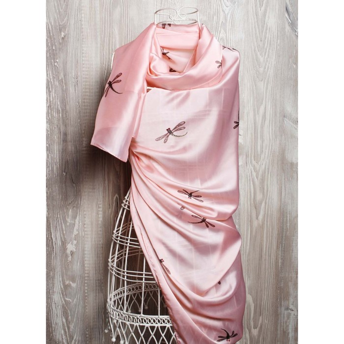 Палантин женский, размер 180х90 см, K0518OP252 розовый