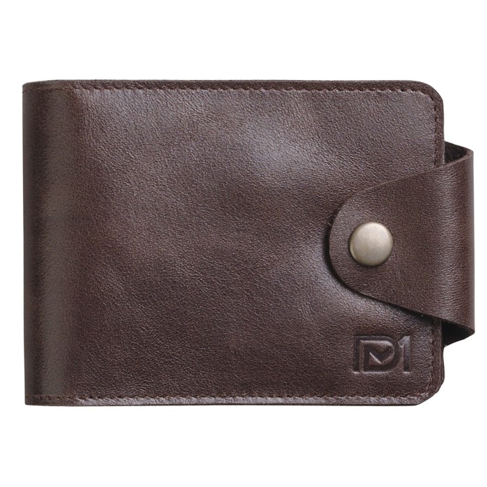 Портмоне мужское с RFID-защитой, размер 12,5х9 см, цвет коричневый