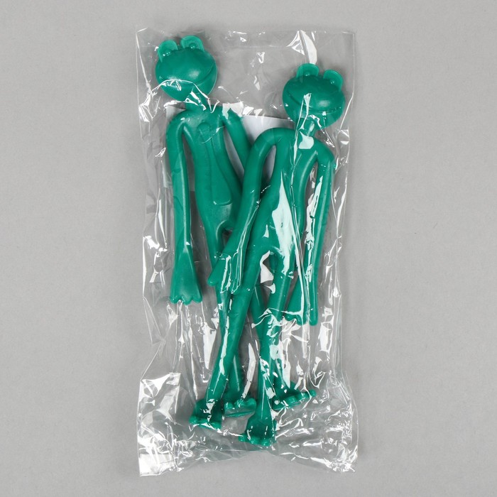 Подвязка для растений «Лягушка», набор 2 шт., зелёная