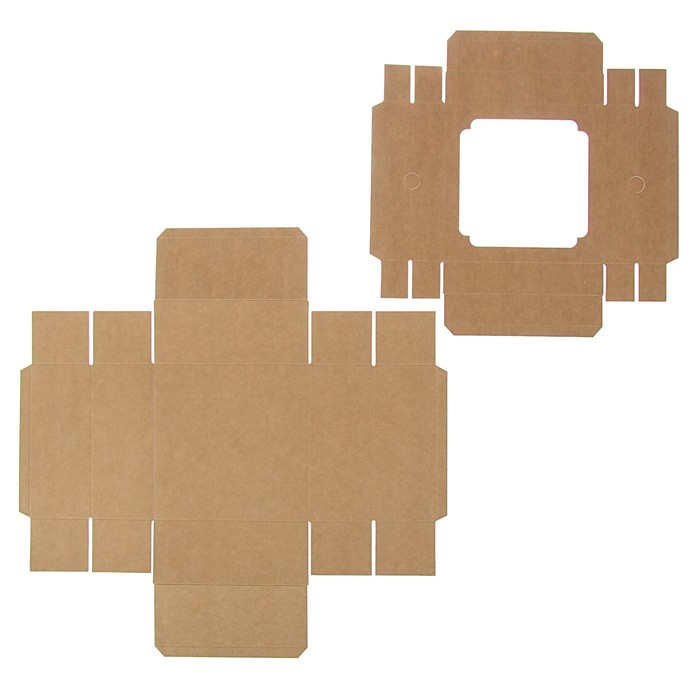 Коробка сборная, крафт, 14,5 х 14,5 х 6 см