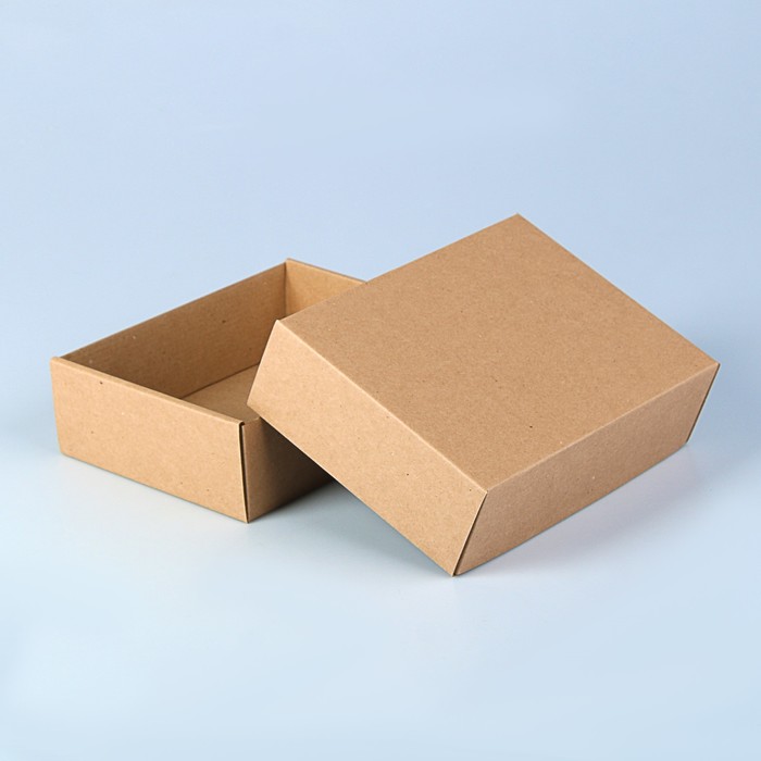 Коробка сборная, бурая, 19 х 15 х 6 см