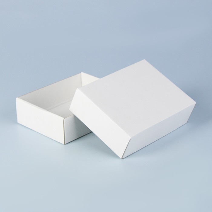 Коробка сборная, белая, 19 х 15 х 6 см