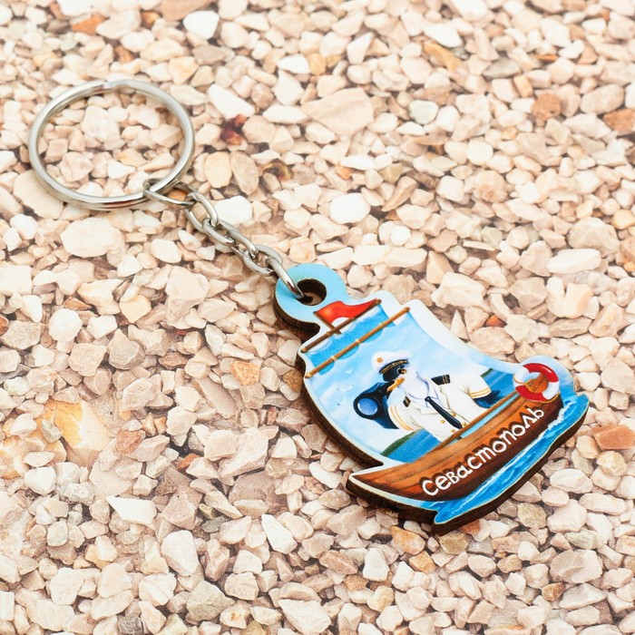 Брелок деревянный «Севастополь. Чайка», 3.5 x 4.6 см