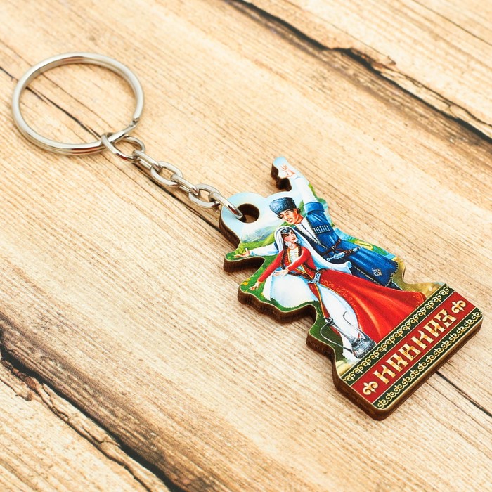 Брелок деревянный «Кавказ» 2,9 x 5 см