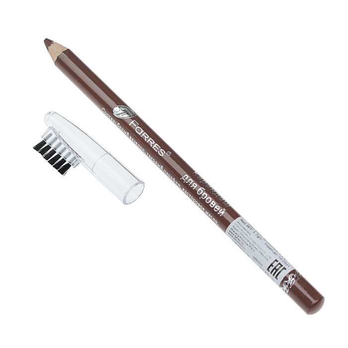 Карандаш для бровей Farres с расческой Brunette