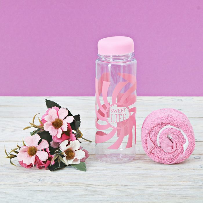 Набор "Sweet life",бутылка для воды, полотенце