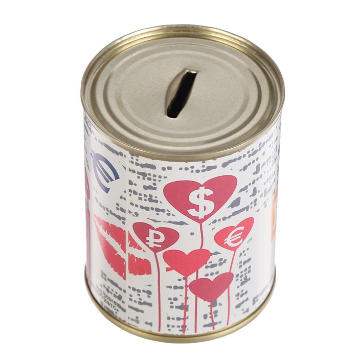 Копилка-банка металл "Я люблю деньги"