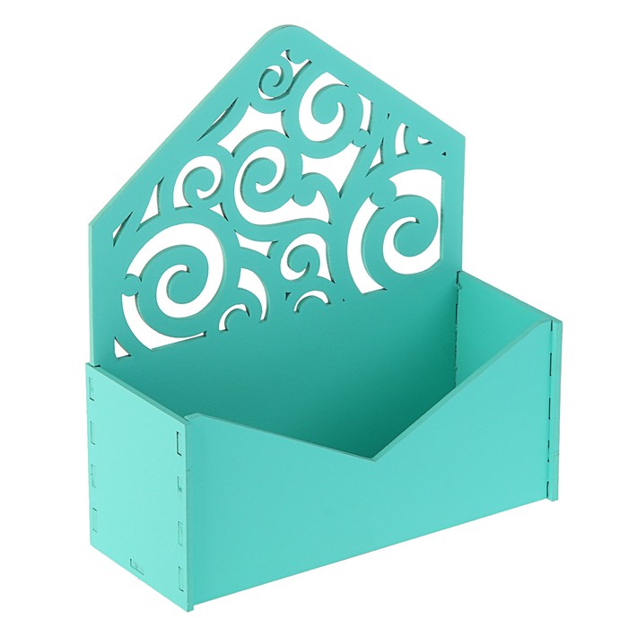 Кашпо флористическое "Конверт", с вензелями, тиффани, 18 х 6,6 х 20,5 см