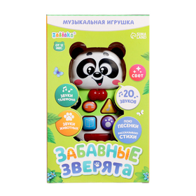 Музыкальная развивающая игрушка «Забавные зверята: Панда», русская озвучка, световые эффекты от Сима-ленд