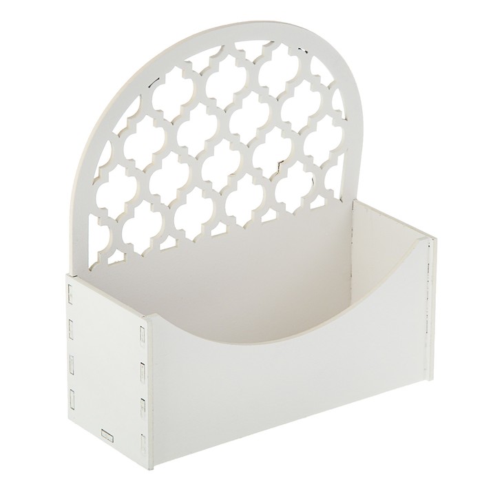 Кашпо флористическое "Конверт", белый, 18 х 7 х 19,5 см