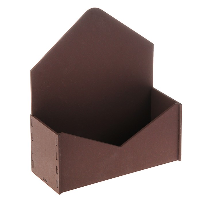 Кашпо флористическое "Конверт", коричневый, 18 х 6,6 х 20,5 см