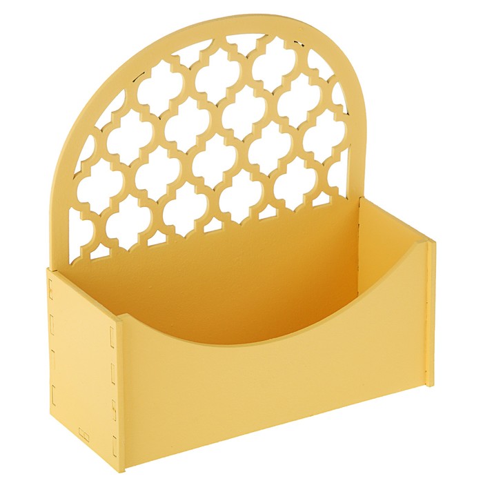 Кашпо флористическое "Конверт", жёлтый, 18 х 7 х 19,5 см