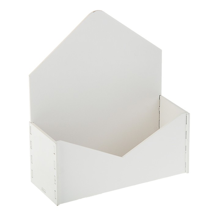 Кашпо флористическое "Конверт", белый, 18 х 6,6 х 20,5 см