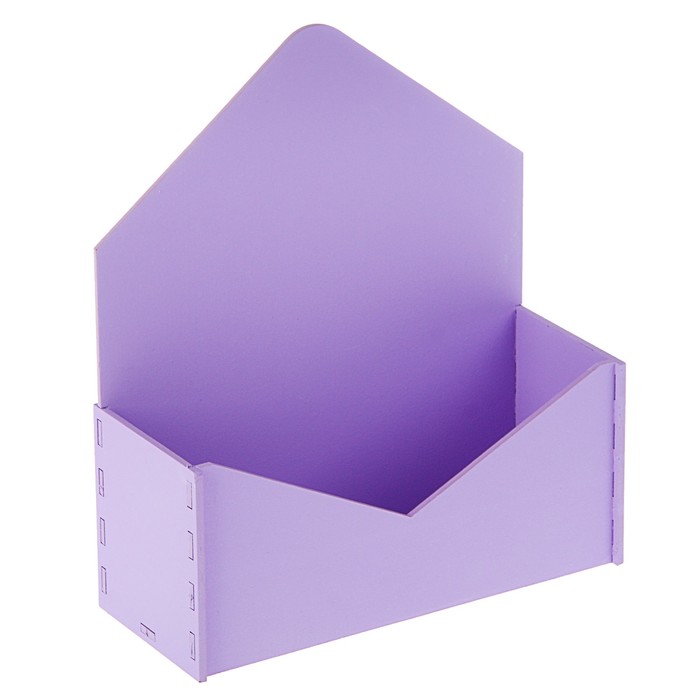 Кашпо флористическое "Конверт", сиреневый, 18 х 6,6 х 20,5 см