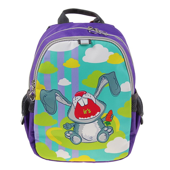 Рюкзак школьный с эргономичной спинкой 35 х 28 х 13 см Ir's "Заяц-певец"