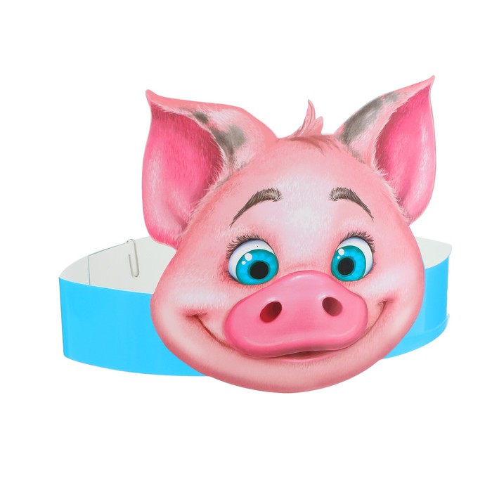 Маска на ободке "С Новым годом свинки", 64 х 10.5 см