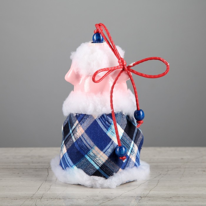 Колокольчик "Поросенок Дед-мороз", микс