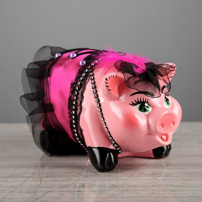 Копилка "Свинка Гламур" микс