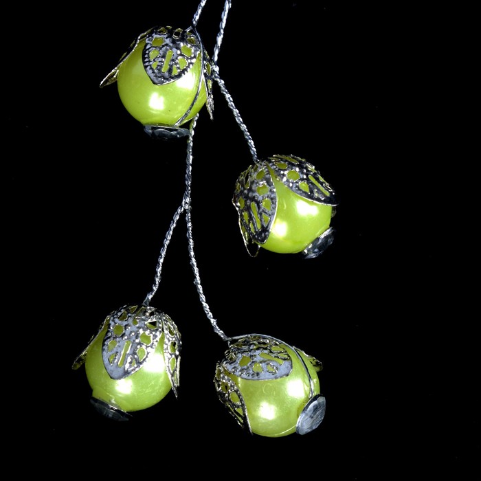 Букетик декоративный "Веточка с жемчужинами 59" 12 см