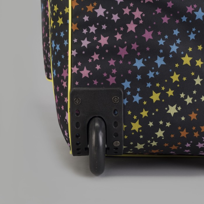 Сумка дорожная на колесах расширением "Звезды", 1 отдел, наружный карман