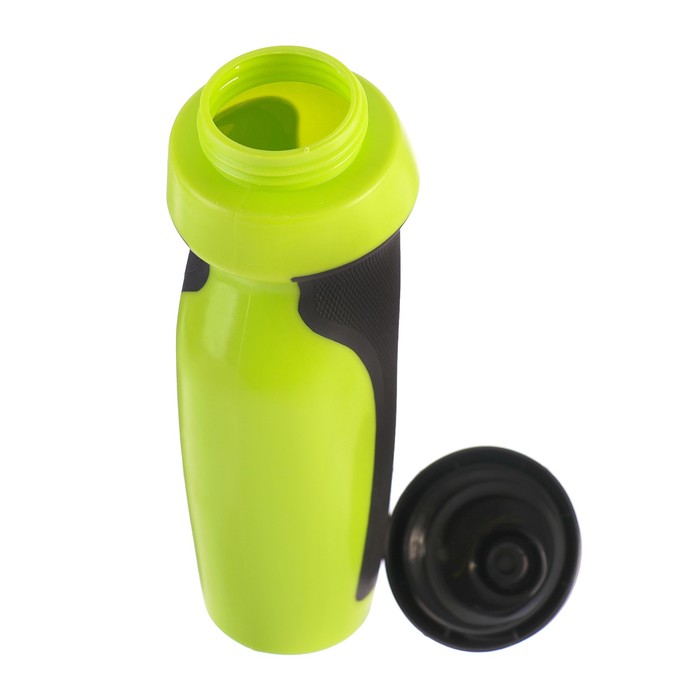 Бутылка для воды 600 мл, велосипедная, пластик LDPE, зеленая, 8х23 см