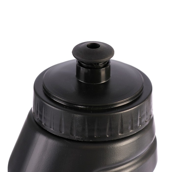 Бутылка для воды 700 мл, велосипедная, с ручкой, пластик HDPE, черная, 9.5х22 см