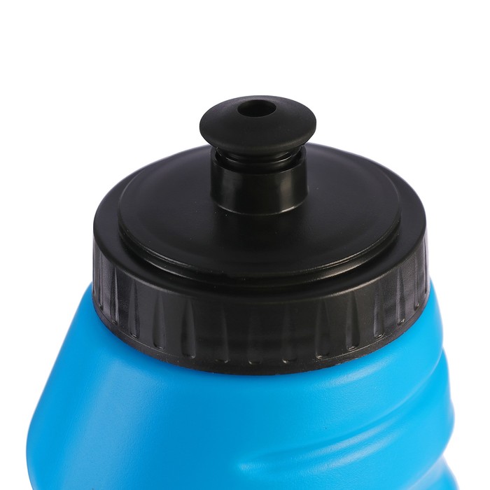 Бутылка для воды 700 мл, велосипедная, с ручкой, пластик HDPE, синяя, 9.5х22 см