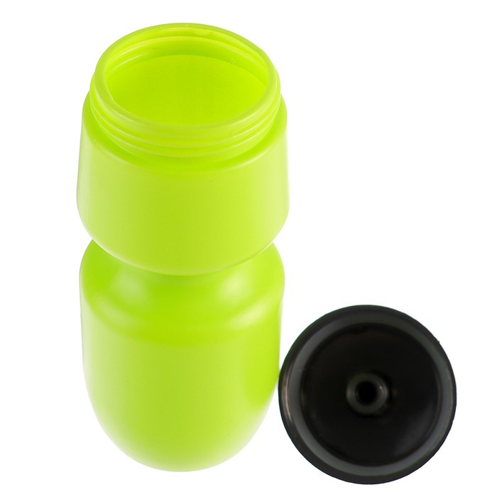 Бутылка для воды 550 мл, велосипедная, с соской, пластик PE, ярко-зеленая, 7х19 см