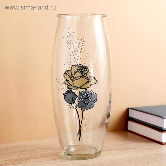 Стеклянные вазы  Сима-Ленд Ваза Роза на проз.стекле, d-7см 10х23 см