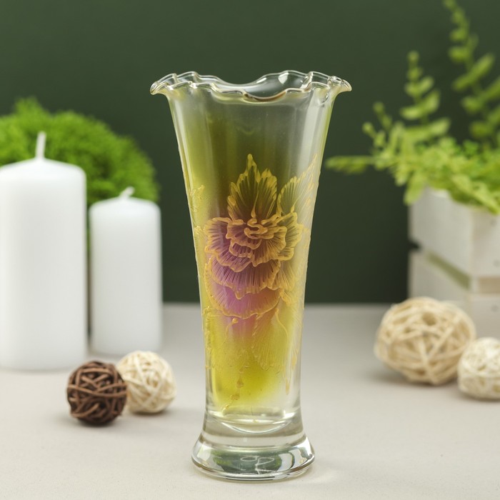 Ваза "Розы в акварели" 8х18 см