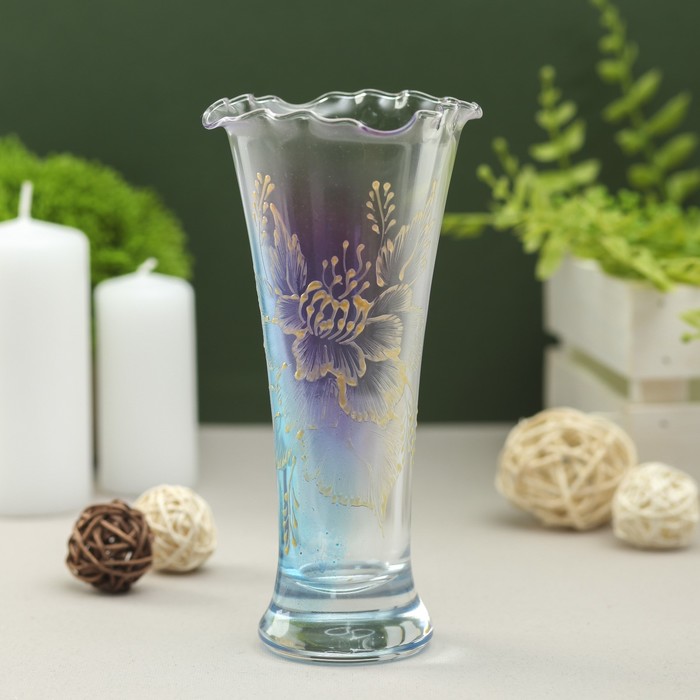 Ваза "Шиповник в акварели" 8х18 см