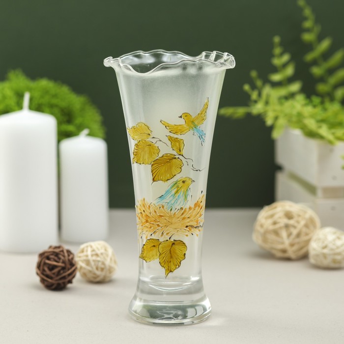 Ваза "Птица в гнезде" 8х18 см